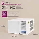 Godrej 1.5 Ton 3 Star| 5 Years Comprehensive Warranty| Turbo Mode, Window AC (Copper, Anti Corrosive Blue Fin, AC 1.5T TR WIC 18W3TG WA, White)