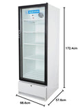 Blue Star SC375F 375 Litres Single Door Visi Cooler | Ventilated Cooling | LED Lighting | Adjustable Shelves | White