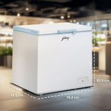 Godrej 207 L 3 Star Deep Freezer, Convertible Freezer & Cooler, Pentacool+ Cooling, D-Cool Technology, Copper Capillary, 5 Years Compressor Warranty (DH ESNCH 230C 1HCGP RW)