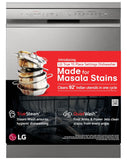 LG DFB435FV 15 Place Setting Freestanding Dishwasher with TrueSteam™, QuadWash™, Inverter Direct Drive, Wi-Fi, Auto Open Door, Prime Silver