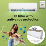 LG 1.5 Ton 5 Star AI DUAL Inverter Split AC (Copper, AI Convertible 6-in-1 Cooling, 4 Way Swing, HD Filter with Anti-Virus Protection, TS-Q19ENZE, White)