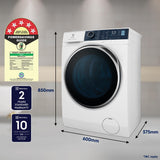 Electrolux 8kg 5 Star Fully Automatic Front Load Washing Machine with UltraMix, Full Load Vapour Wash for Sustainable Clothing, Hygienic Care, EcoInverter, White, UltimateCare 500, EWF8024R5WB