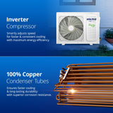 Voltas 1.5 Ton 4 Star PureAir Inverter Split AC with 6-in-1 Adjustable Mode, 4 Way Swing, Anti-Dust Filter, Copper Condenser & R32 Refrigerant, Verdant Exotica (S) – 185 V VERDANT EXOTICA(S)