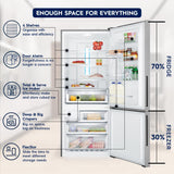 Electrolux 453L Frost Free Inverter Double Door Refrigerator, Bottom Freezer, TasteLockAuto &amp; TasteGuard Technology, Stainless Steel, UltimateTaste 500, EBE4502C-S Visit the Electrolux Store