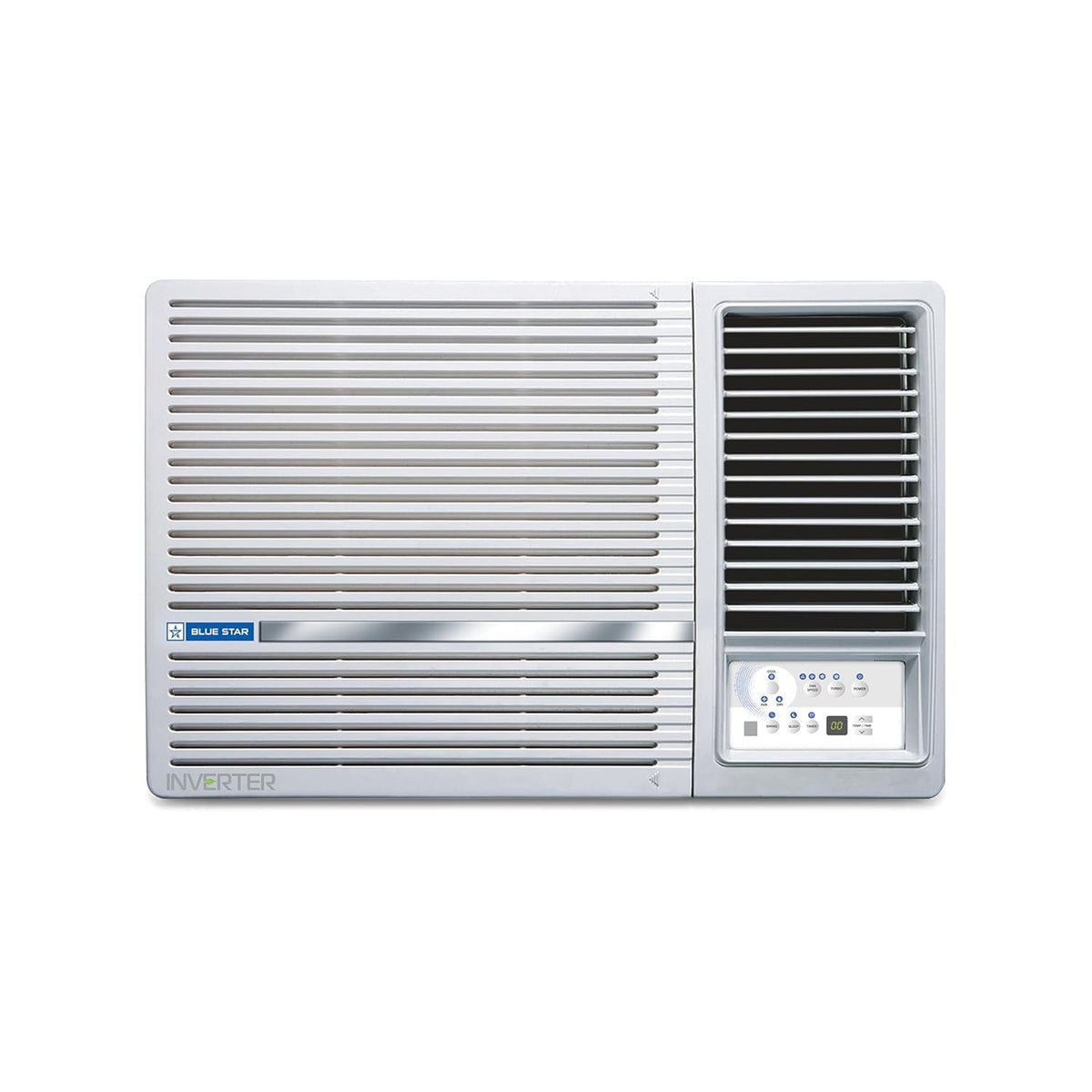 Blue Star 1.5 Ton 5 Star Inverter Window AC (Copper, Turbo Cool, Fan Modes-Auto/High/Medium/Low, Hydrophilic Blue Fins, Dust Filters, Self-Diagnosis, WIE518L, White)