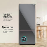 Panasonic 400L 2 Star Prime Convertible 6-Stage Smart Inverter Frost-Free Double Door Bottom Mount Refrigerator (NR-BK418BGMN, Mirror Glass, Fresh Safe Vegetable Case, Net Capacity 357L, 2024 Model)