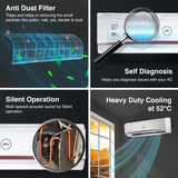 Godrej 2 Ton 3 Star, 4-Way Air Swing, Fixed Speed Split AC (Copper, Anti-Dust Filter, AC 2T SFC 24LTC3-WWR, White)