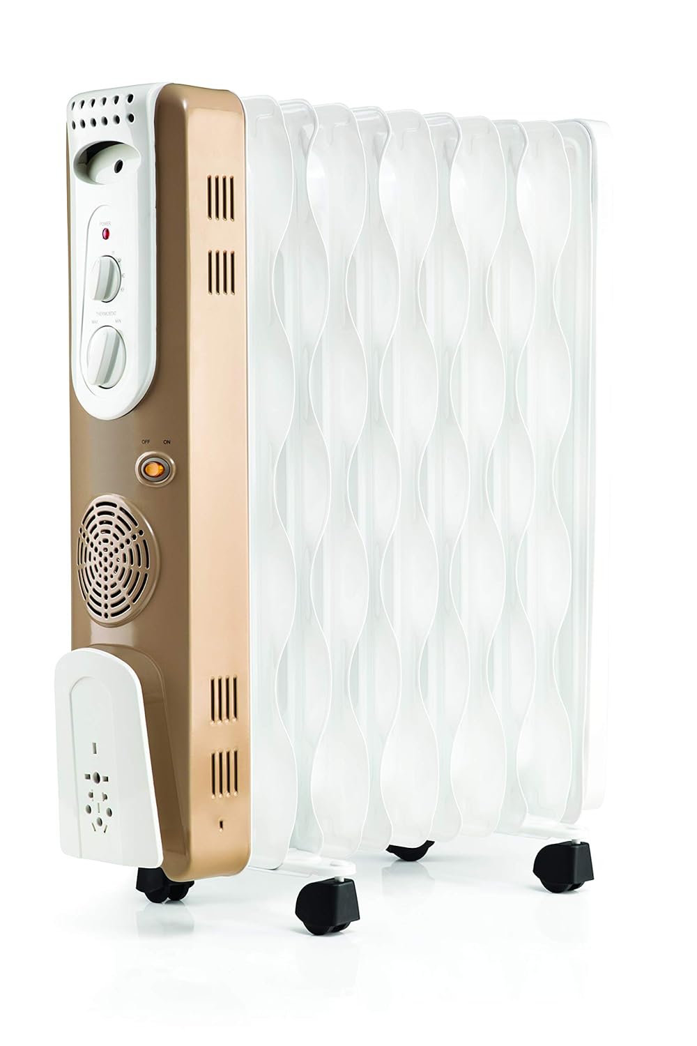 USHA 3611FS PTC 2500-Watt Oil Filled Radiator (White)