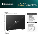 Hisense 108 cm (43 inches) E63N Series 4K Ultra HD Smart Google LED TV 43E63N