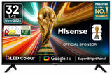 Hisense 32 Inch (80 cm) HD Ready Smart Google LED TV | HDR10 | Dolby Audio | Bezel-Less Design | Google Assistant | Chromecast Built-in | Dual Band Wi-Fi | Black,32E4S