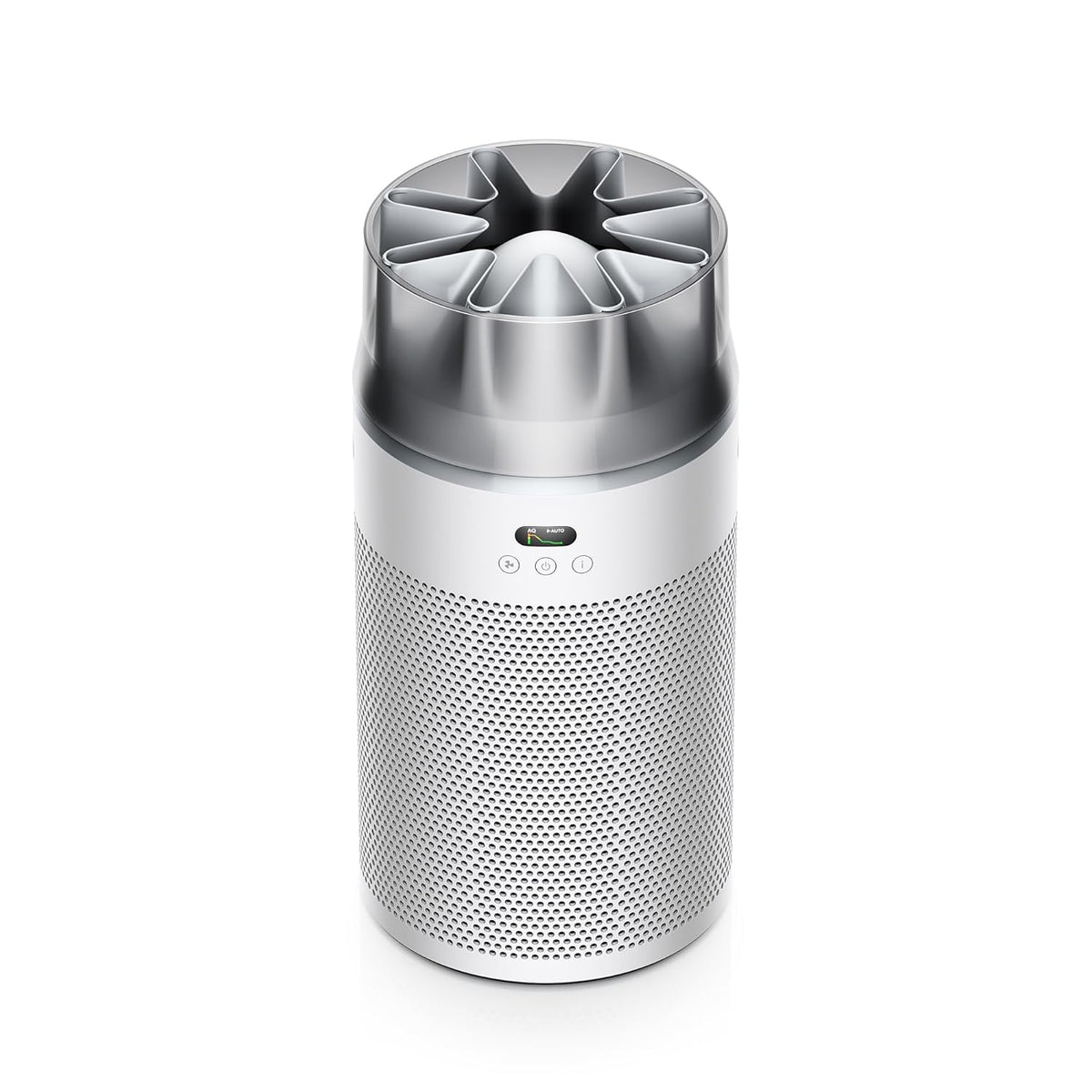 Dyson Hushjet Purifier Compact-HJ10 | Removes 99.97% of pollutants as small as PM 0.3 | Upto 5 Yr Electrostatic filter life | Max coverage upto 1076 sq.ft. | 2 Yr Warranty (White/Silver)