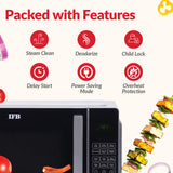 IFB 24L Solo Microwave Oven (24PM2S, Multi Stage Cooking with 69 Indian &amp; Continental Auto Cook Menus, Child-lock Protection, Deodorize function, Delay Start &amp; Power Save, black)