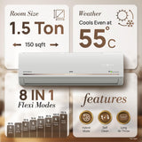 IFB Fastcool 1.5 Ton 3 Star Inverter AC CI183GD22RGM3, 8-in-1 Flexi, WiFi, Copper