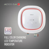 Havells Adonia R 15 Litre Storage Water Heater(Geyser)| Temp. Sensing LED Indicator|Digital Display| Remote Control|5 Star|Warranty:7 Year on Tank |With Shock safe Plug| Free Installation&amp; Flexi Pipes