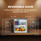 Blue Star MR60-2GG 45L Mini Refrigerator with Freezer | Direct Cool, 2 Star, Grey, Reversible Door