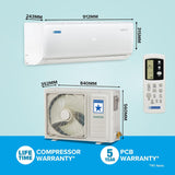 Blue Star 1.5 Ton 5 Star,New star rated, Inverter Split AC (Copper, Convertible 5 in 1 Cooling, DigiQ Hepta Sensor, Dust Filter, Self Diagnosis, IE518PNU, White)