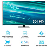 Samsung 55 Inch QLED 4K Smart TV 55Q80A, 120Hz, Quantum HDR, Dolby Audio (open box / without box)