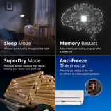 Voltas 1.5 ton, 3 Star, Hot &amp; Cold Inverter Split AC (Copper, 5 in 1 Adjustable Mode, Anti Dust with Anti Microbial Filter, 183VH Vertis Prism, White/Red Stripe)