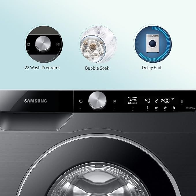 Samsung 8 Kg Front Load Washing Machine WW80T604DLB, 1400 RPM (Open box / Without box)