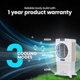 Voltas Magic Air 85 Round Room Air Cooler for Home, Honey Comb Cooling Pads with 3 Speed Control Functions, 85 Litres, White