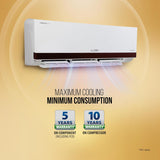 Lloyd 1.5 Ton 5 Star Inverter Split AC (5 in 1 Convertible, Anti Corrosion Coating, Copper, PM 2.5 Filter, White with Chrome Deco Strip, GLS18I5KWEGW)