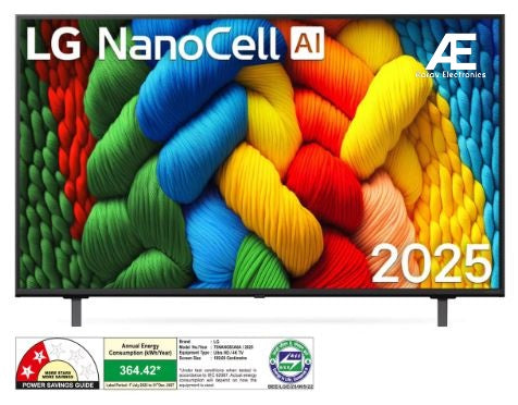 LG 189 cm (75) NanoCell TV (NANO83), α7 Gen8 AI Processor 4K, 60Hz Native Refresh Rate, 2025