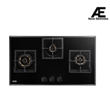 IFB 3 Burners Hybrid Hob with Bevelled Tempered Black Glass