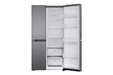 LG 650L Side-by-Side Refrigerator, Convertible, Multi-Air Flow, Smart Diagnosis™, Dazzle Steel, 3 Star,GL-B257JDS3
