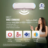 Lloyd Stellar Art 1.5 Ton 5 Star Wi-Fi Inverter Split AC (6 in 1 Expandable, Mood Lighting, In-Built Air Purifier, Direct Voice Command, Copper, White &amp; Blush Pink, New Launch GLS18V5FBGST)