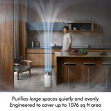 Dyson Hushjet Purifier Compact-HJ10 | Removes 99.97% of pollutants as small as PM 0.3 | Upto 5 Yr Electrostatic filter life | Max coverage upto 1076 sq.ft. | 2 Yr Warranty (White/Silver)