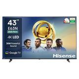 Hisense 108 cm (43 inches) E63N Series 4K Ultra HD Smart Google LED TV 43E63N
