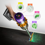 Dyson V15 Detect Cordless Vacuum Cleaner, 240 Air Watts, Laser Dust Detection, LCD Display, Pet Hair Removal