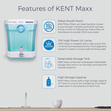 KENT Max UV Water Purifier (11013) | UV+UF Water Purification | Wall Mountable| Transparent Detachable Storage Tank | 7L Storage | 60 L/hr Output | White