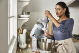 KENWOOD Stand Mixer Kitchen Machine PROSPERO+ 1000W with 4.3L Stainless Steel Bowl,K-Beater,Whisk,Dough Hook,Blender,Meat Grinder,Roto Food Cutter, Multi Mill KHC29.Q0SI Silver