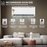 LG Essential Series 0.8 Ton 2 Star Smart Inverter Split AC (AS-Q11KNVE) | AI Convertible 6-in-1 Cooling | HD Anti-Virus Filter | White