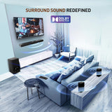 Panasonic 5.1 Ch Sound Bar With 3D Surround Sound 600W With Wireless Surround Speakers Dolby Digital plus Tpuch Control (250W+70*5W),BT 5.3, USB,HDMI ARC,Optical,Aux With Remote Control &amp;Display