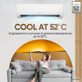 LG 2 Ton 3 Star DUAL Inverter Split AC (Copper, AI Convertible 6-in-1, Diet Mode+, Faster Cooling &amp; Energy Saving, 4 Way Swing, HD Filter with Anti-Virus Protection, US-Q24ENXE, White)