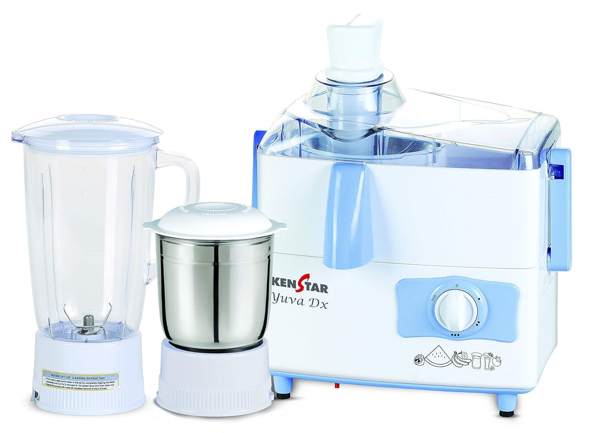 Kenstar Yuva DX 450-Watt Juicer Mixer Grinder with 2 Jars (White &amp; Blue)