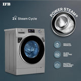 IFB 8 Kg 5 Star AI Powered Fully Automatic Front Load Washing Machine Steam Refresh (SENATOR WSS 8014, Silver, In-built Heater, 4 years Comprehensive Warranty)