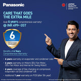 Panasonic EU 7 in 1 Convertible 1.5 Ton 3Star Inverter Split,(100% Copper Condenser, CS/CU-EU18BKY3X), 55°Tested, PM0.1 Filter, Ag Clean, 4Way Swing, High CFM &amp; Eco tough Outdoor,2025 Model