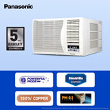 Panasonic 1.5 Ton 3 Star Inverter Window AC (Powerful Mode, Copper Condenser, PM 0.1 Filter, Eco Mode, CW-LN183BG, White)