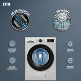 IFB 7 Kg 5 Star Front Load Washing Machine 2X Power Steam (SERENA ZSS 7010, Silver & Black, In-built Heater, 4 years Comprehensive Warranty)