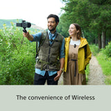 Sony ECM-W3 | Dual-Channel Wireless Camera Microphone for Digital Recording | Content Creation &amp; Vlogging | Dual Transmitter | Compact with Charging case - Black