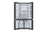 LG 610L French Door Refrigerator, InstaView, Water Dispenser, Wi-Fi Convertible, Black Glass Finish, 2 Star