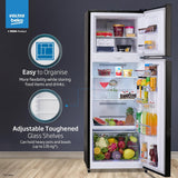 Voltas Beko 283 L Frost Free Double Door 2 Star Refrigerator (Wooden Black, RFF334C / 2WPV100RXBD)