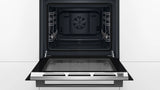 Bosch Series 6 60cm Built-In Oven | 63L Capacity | 3D Hotair | Pyrolytic Self-Cleaning | 30 Automatic Programmes | SoftClose Door - HBJ577EB0I