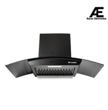 Faber 90cm 1150 m³/hr Autoclean Kitchen Chimney | Curved Glass | Filterless | Black Finish | Push Button Control | 8Yr Warranty on Motor 2Yr Comprehensive by Faber | HOOD ACE PRO IN 3D HC PB FL BK 90