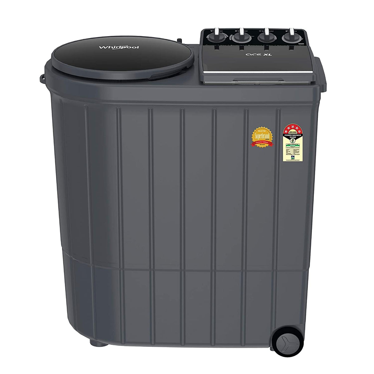 Whirlpool 9.5 kg Semi Automatic Top Loading Washing Machine (ACE XL 9.5 HEATER GRAPHITE GREY (30287))
