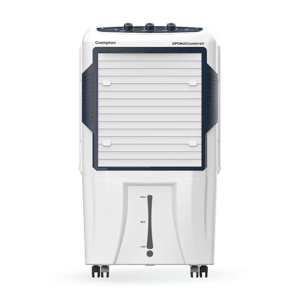 Crompton Optimus Comfort 65L Desert Air Cooler (ACGC-OPTICOMF65) | Low Noise | Honeycomb Pads | Humidity Control
