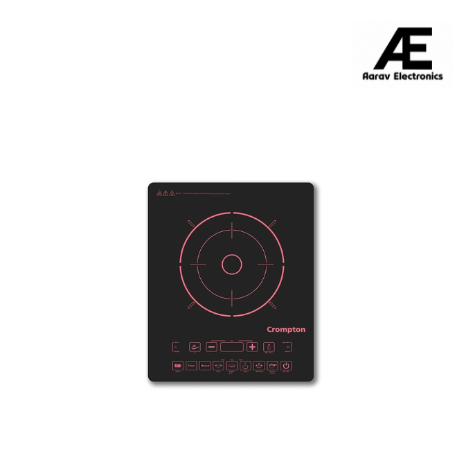 Crompton 2000W Induction Cooktop Touch Panel, Portable Electric Cooktop, Glass Ceramic